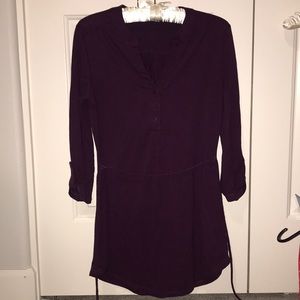 Plum Purple V-Neck Blouse
